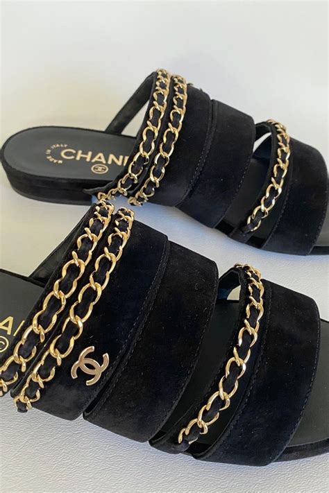 chanel crochet mules|chanel suede sandals.